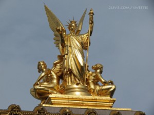 The statue on top of the Opera