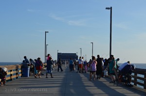 Walking up the pier